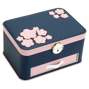 Sofis新款高档五金首饰盒黄金珠宝戒指项链耳钉手镯创意可爱中式