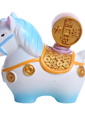 洛阳文创唐三彩小胖马马上有钱摆