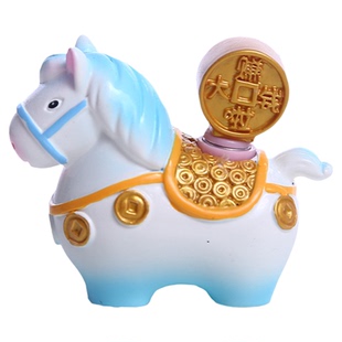 2026洛阳文创唐三彩小胖马摆件马年吉祥物马上有钱公仔发财装饰女