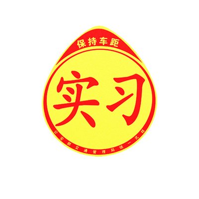 汽车实习标志车贴新手上路女车贴