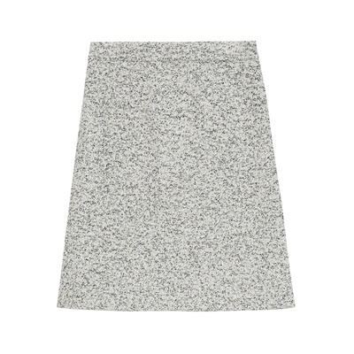 杂花呢A字半身裙显瘦一字腰头