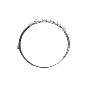 精品彩宝 天然玻璃体蓝月光石/老烧红宝石纯银镶嵌款手镯女款彩宝