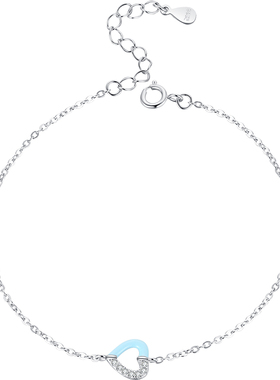 小众设计感S925纯银爱心手链