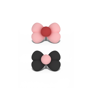 TOGGLER 嘟嘟系列 软萌硅胶蝴蝶结造型设计感耳钉耳环秋冬礼物女