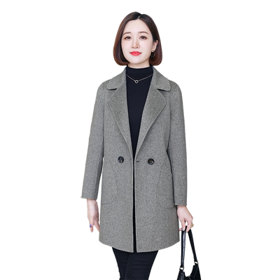 毛呢外套中长款秋冬双面羊绒大衣