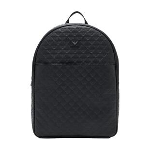 EMPORIO ARMANI/阿玛尼男士拉链复古老花商务通勤双肩公文包官方