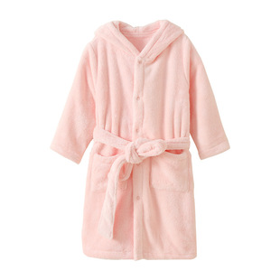 儿童春秋厚款游泳浴袍吸水速干可穿浴巾大毛巾男女中大童超软浴衣