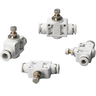 SL气动快速接头白色管道阀SA节流调速阀10-01/12-02/3/6-M5控制阀