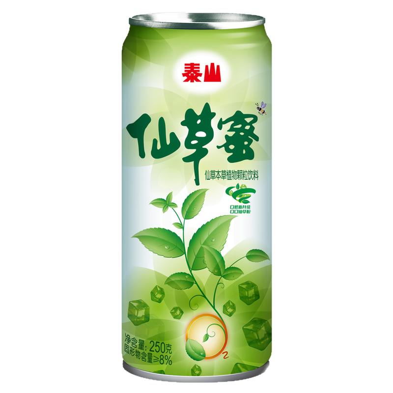 泰山仙草蜜250ml*12罐整箱凉茶烧仙草果冻黑凉粉夏日清凉休闲饮料