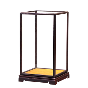 红木玻璃罩紫檀木透明佛像古董花瓶摆件工艺品展示防尘罩宝笼定制