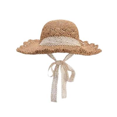 【明星同款】夏季沙滩帽蕾丝草帽