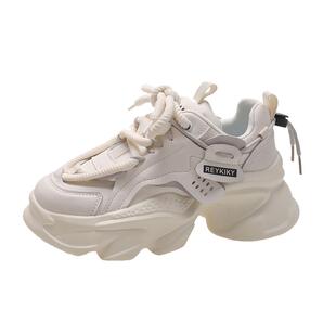 真皮增高鞋男厚底10cm运动潮鞋子内增高超火透气休闲松糕老爹鞋秋