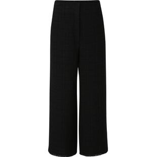 IIIVIVINIKO春夏新品粗花呢高腰线阔腿直筒八分裤子女M310809124A