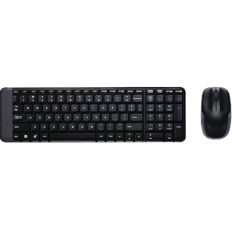 罗技MK220无线键盘鼠标套装小键鼠套MK235笔记本外设商务办公拆包