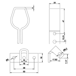 电动推杆伸缩杆酒杯型支架天窗开窗器升降器安装推杆固定支架配件