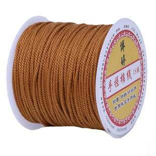 18股手搓棉线20米 藏式棉绳文玩串珠编织绳手绳棉绳五彩手串编绳