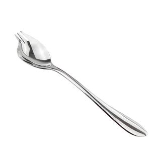 304不锈钢全钢一体加厚西餐厨师勺品尝勺多功能叉勺一体便携旅行