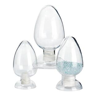 玻璃锥形鸡心瓶晶体粉末样品展示瓶实验室125/250mL样品瓶种子瓶