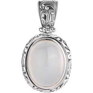 海盗船银饰新款玉髓吊坠女简约大气百搭时尚气质银项坠个性女配饰