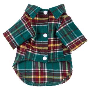 狗狗衣服春夏季薄款猫咪衬衫泰迪比熊贵宾小型犬宠物夏天格子衬衣