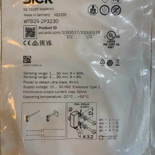 议价德国西克SICK光电开关WTB2S-2P3230全新原装正品假一罚十