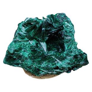 天然针状孔雀石原石 矿物晶体矿标 收藏级小猫矿N79