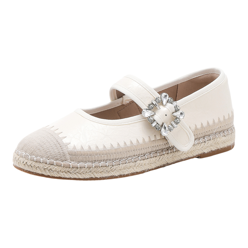 星期六软底一字带扣渔夫鞋