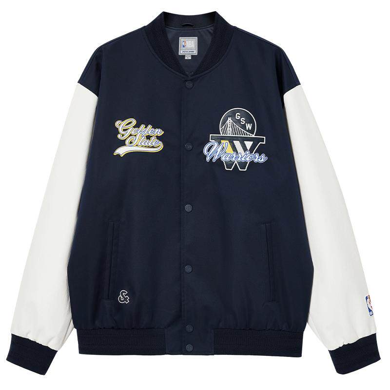 【NBA联名勇士队薄羽绒服】杰克琼斯冬季男装新款棒球领226423056