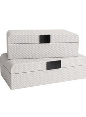 北欧轻奢木质皮革首饰收纳盒饰品