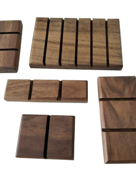 黑胡桃木陈列拍摄收纳首饰架