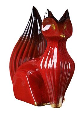 装饰品玄关九尾狐仙摆件陶瓷