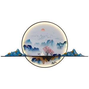 睿璨莎新中式山水意境大气壁灯