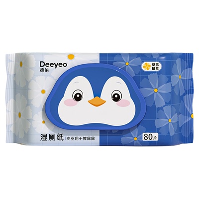德佑洁厕湿纸巾加厚升级不脏手