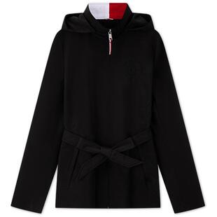 【拼色立领】Tommy26春夏新款女装休闲收腰拼色立领连帽夹克外套