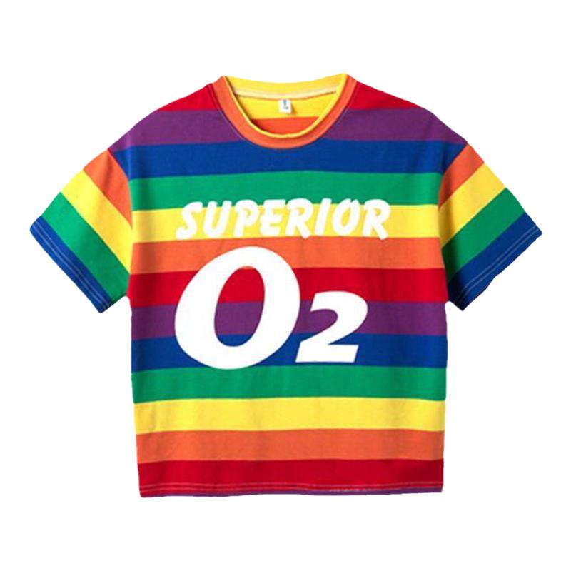 儿童演出服跳跳糖幼儿园毕业季舞蹈表演服装糖果色纯棉短袖背带裤