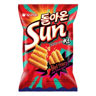 韩国进口好丽友sun太阳蒜香辣味玉米片薯片网红零食海伦斯同款