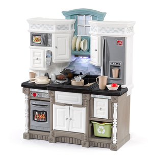美国step2进口儿童过家家厨房玩具男女孩仿真做饭大型套装带声光