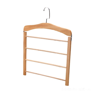 实木多功能多层挂裤子无痕防滑木衣架毛巾围巾领带收纳架衣服架子