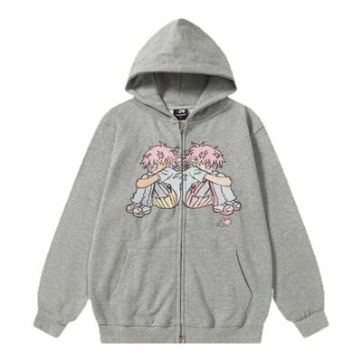 【现货】fletta bloom柳智敏款NGC卡通动漫精灵女孩宽松连帽卫衣