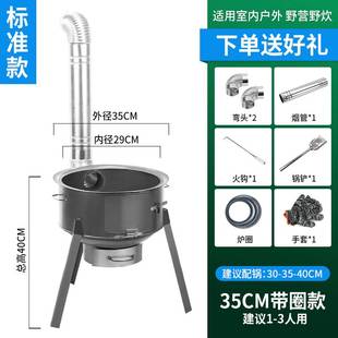 品柴火灶家用烧木柴户外无烟炉具炉子野炊移动农村地锅灶台柴火促