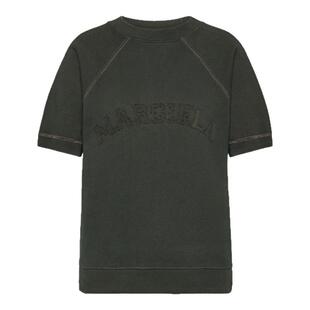 MaisonMargiela/马吉拉女士卫衣短袖圆领罗纹边徽标褪色新款