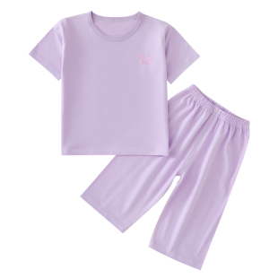 儿童睡衣2026新款夏季女童短袖短裤薄款a类男童纯棉家居服空调服