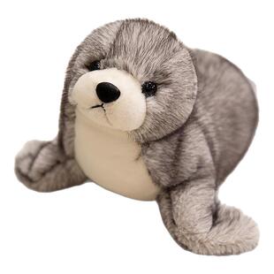 海洋馆纪念品仿真海豹猫咪小狗玩偶儿童节礼物毛绒玩具女娃娃公仔