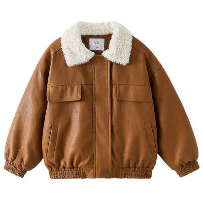 男童冬装外套2025新款儿童秋冬款棉衣加厚棉服男孩冬季帅气夹克潮