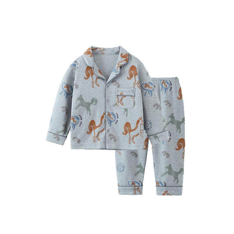 齐齐熊宝宝家居服男童套装内衣