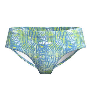 swans儿童泳裤男童专业训练青少年速干抗氯竞速中大童三角游泳裤