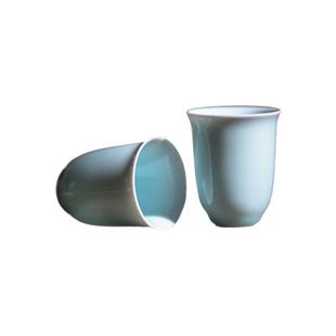 简悦陶瓷品茗杯闻香茶杯高款个人杯敞口杯主人单杯影青