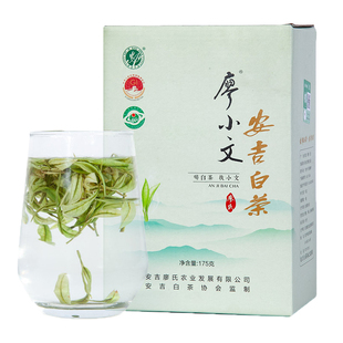 廖小文2025新茶安吉白茶175g罐装雨前高山绿茶安吉特产口粮春茶叶