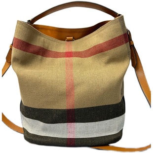 千颂伊同款头层植鞣牛皮原版黄麻料大水桶子母包、手提包通勤包