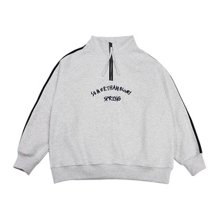 胖女童加绒卫衣秋冬中大童加肥大码初中女生加厚半拉链内搭打底衫